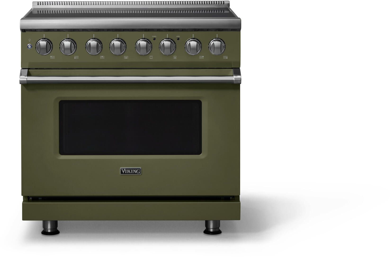 Viking VIR53646BMA 5-Series 36 inch Freestanding Induction Range with 6 Elements, 5.6 cu. ft. Oven Capacity, MagneQuick Induction Power Generators and Vari-Speed Dual Flow Convection System (Martini, Polished Chrome)