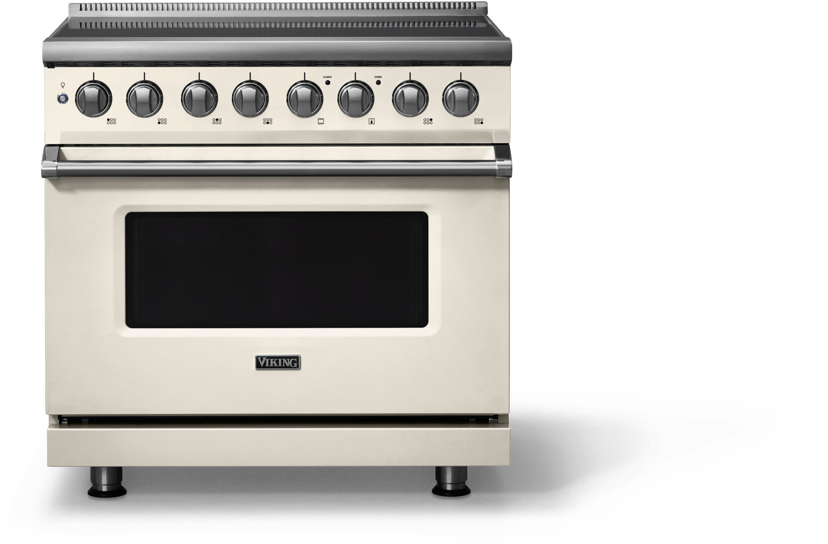 Viking VIR53646BPW 5-Series 36 inch Freestanding Induction Range with 6 Elements, 5.6 cu. ft. Oven Capacity, MagneQuick Induction Power Generators and Vari-Speed Dual Flow Convection System (Pure White, Polished Chrome)