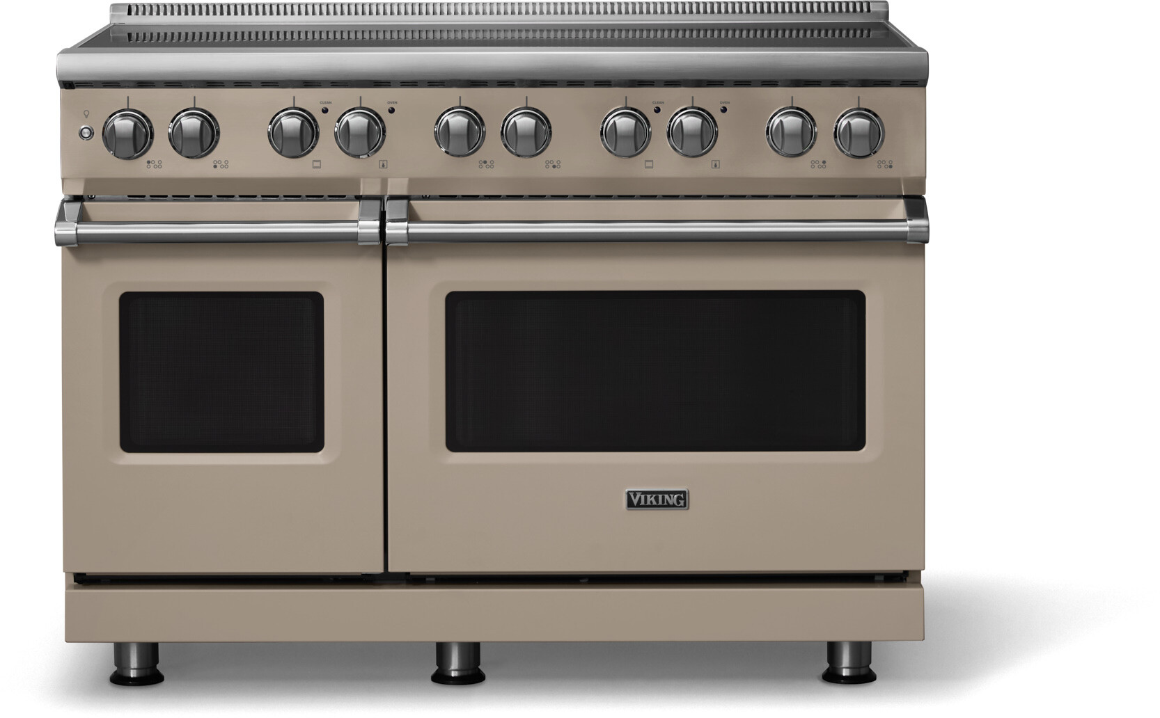 Viking VIR54846BNA 5-Series 48 inch Freestanding Induction Range with 6 Elements, 7.3 cu. ft. Oven Capacity, MagneQuick Induction Power Generators and Vari-Speed Dual Flow Convection System (Nantucket, Polished Chrome)