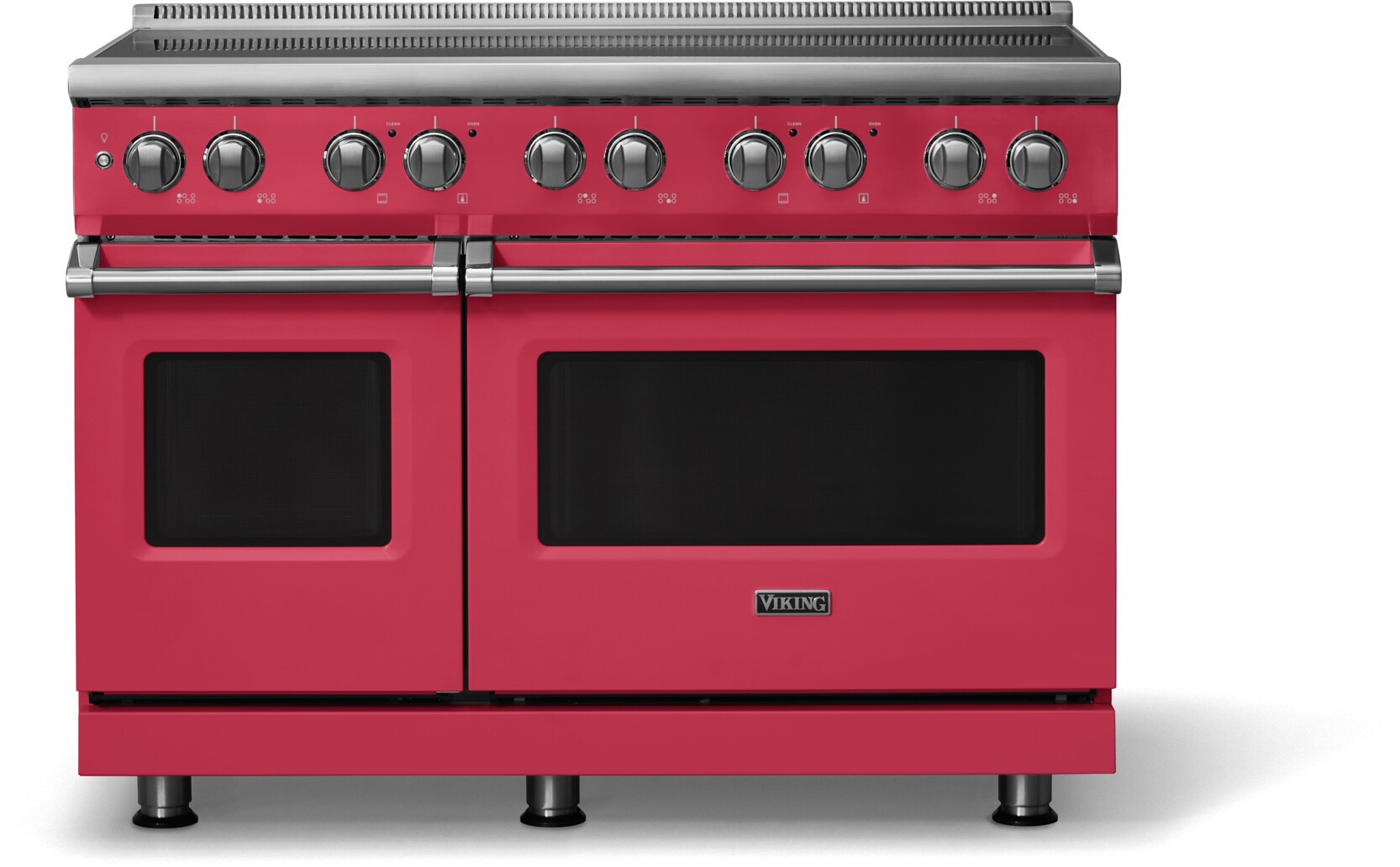 Viking VIR54846BVA 5-Series 48 inch Freestanding Induction Range with 6 Elements, 7.3 cu. ft. Oven Capacity, MagneQuick Induction Power Generators and Vari-Speed Dual Flow Convection System (Valentine, Polished Chrome)