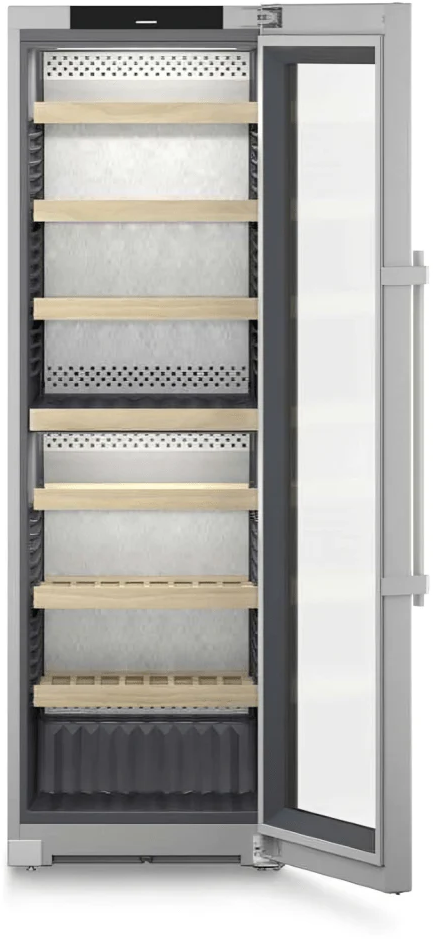 Liebherr W5250 24 inch Freestanding Dual Zone Wine Cooler with 155 Bottle Capacity, UVProtect Plus, TempProtect Plus and HumiditySelect in Stainless Steel