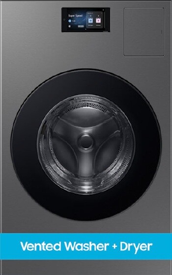 Samsung BESPOKE 27 Electric Front Load Washer Dryer Combo WD90F53AVS