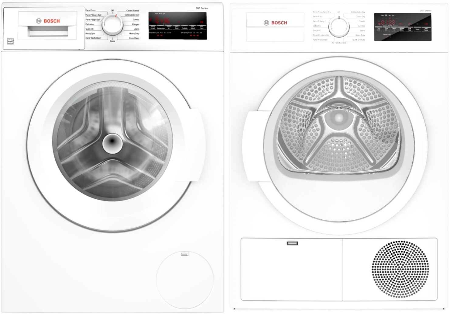 Bosch 300 Front Load Washer & Dryer Set BOWADR1