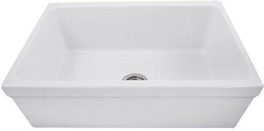 Nantucket Sinks Cape Collection Apron Front Fireclay Rectangle Sink WH3018FCL