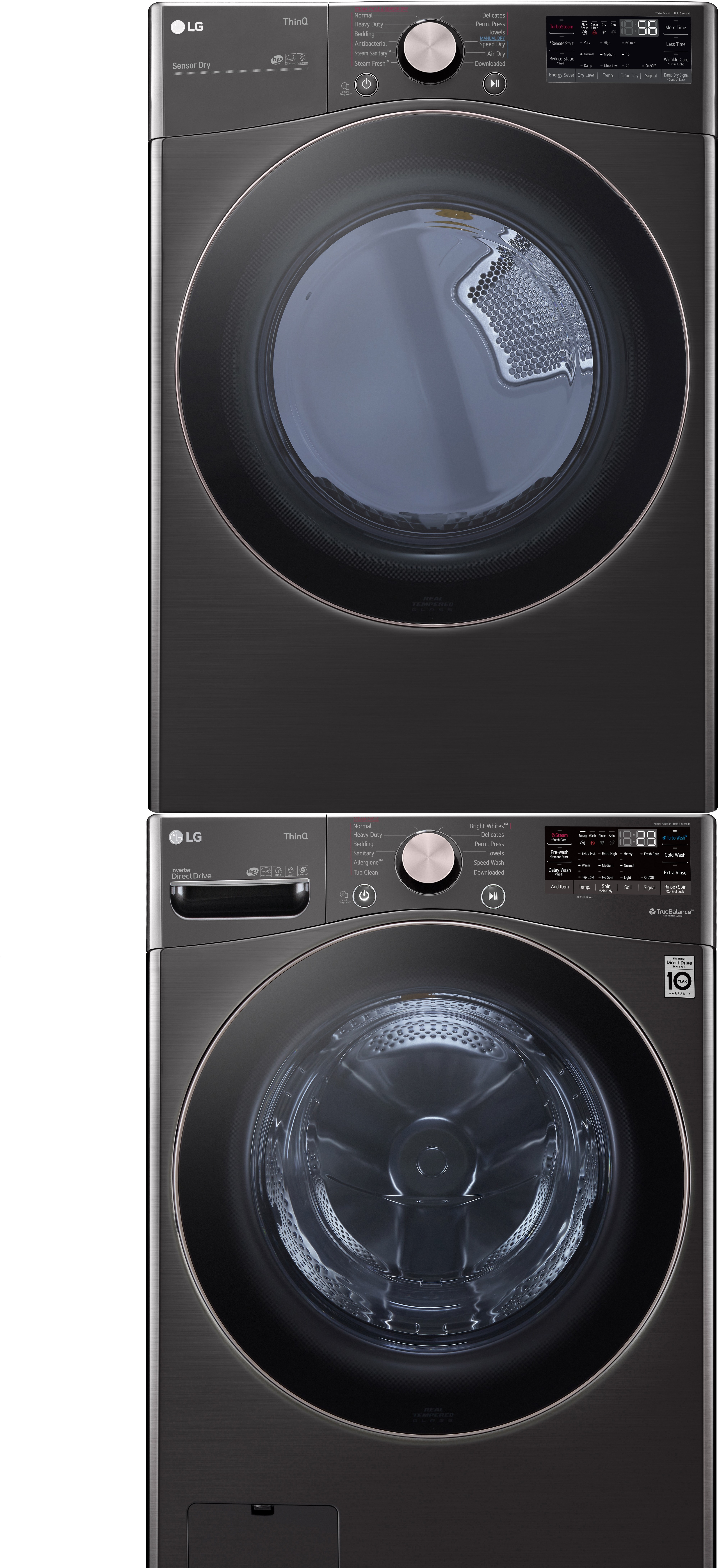LG Front Load Washer & Dryer Set LGWADREB40004