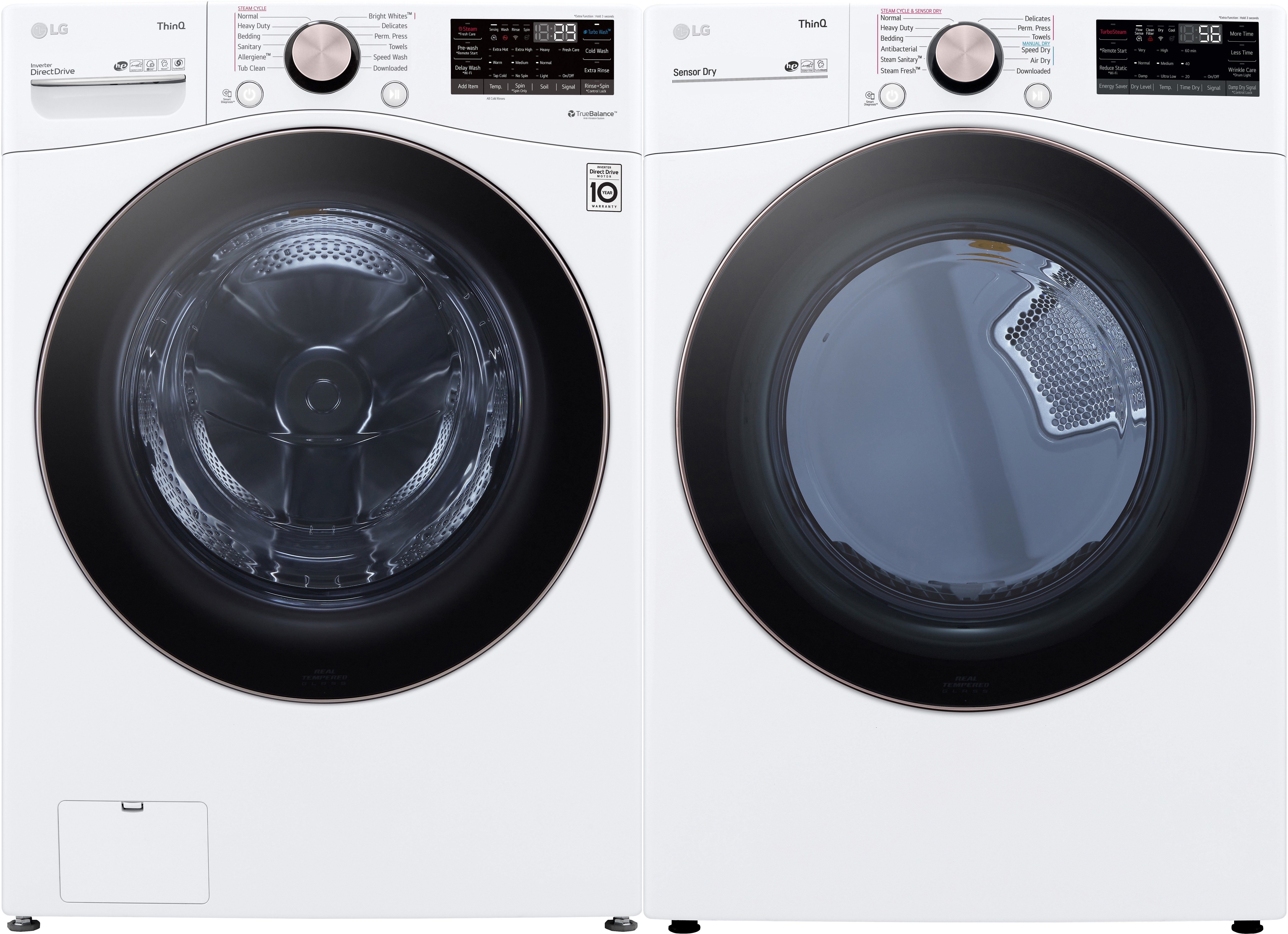 LG Front Load Washer & Dryer Set LGWADREW40001 -  WM4000HWA