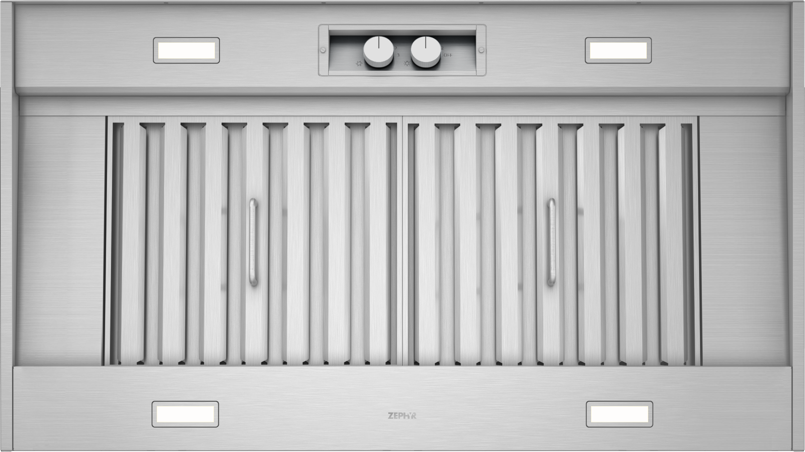 Zephyr AK9840BS 42 inch Pro Series Spruce Outdoor Hood Insert with 1200 CFM Blower, Metallic Knob Controls, in Stainless Steel