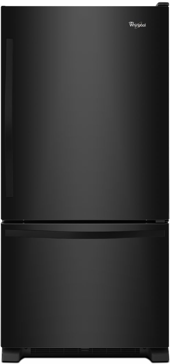Whirlpool 33 in. wide Bottom-Freezer Refrigerator in Black 22 cu. ft. WRB322DMHV on Fridge.com