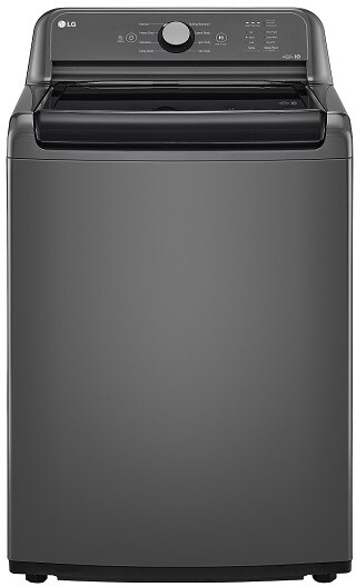 LG WT6105CM 27 inch Top Load Washer with 4.1 Cu. Ft. Capacity, 4-Way Agitator, TurboDrum, Technology, Deep Fill Option (Monochrome Gray)