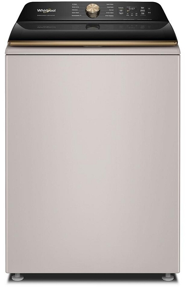 Whirlpool WTW8507TL 28 inch Smart Top Load Washer with 5.3 cu. ft. Capacity, Removable Agitator, ActiveFall Wash, AI Wash and EasyView Full-Width Slow-Close Glass Lid (Fresh Linen)