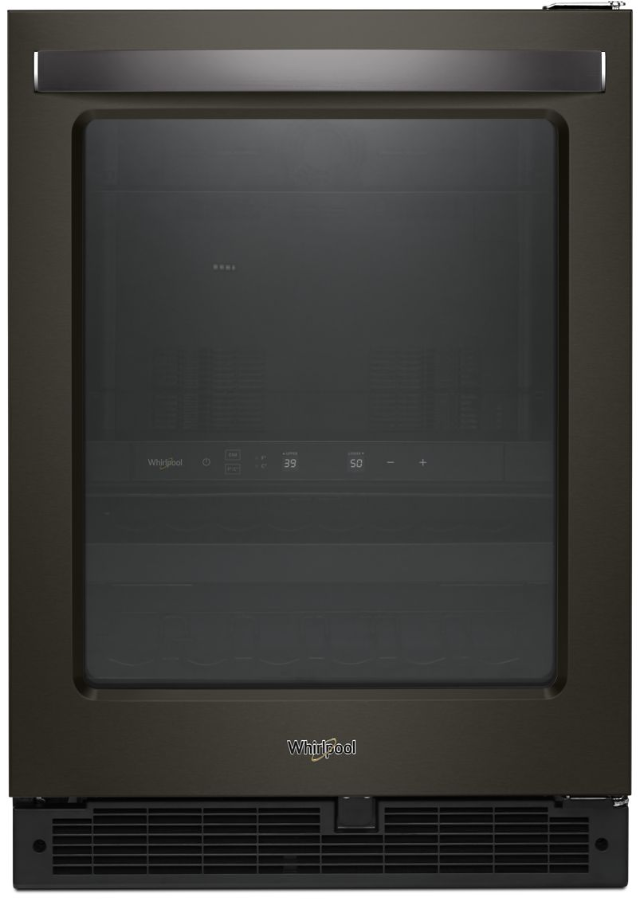 Whirlpool - 14-Bottle Dual Zone Wine Refrigerator - Black Stainless Steel — FIN-0000422 | Fridge.com