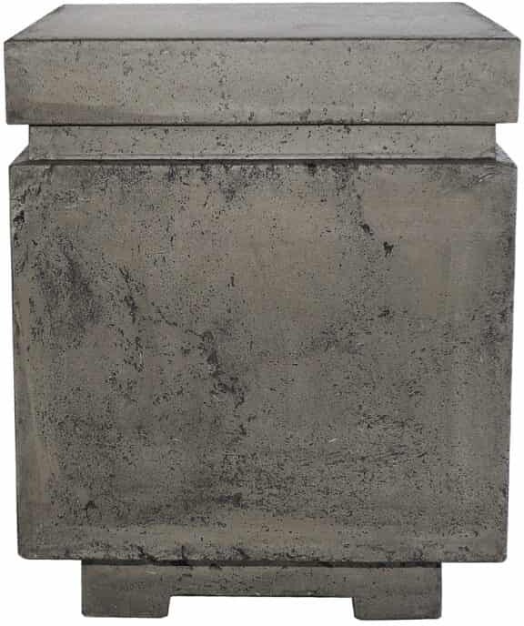 XO XOFSQRENC20GR 20 inch Square Propane Tank Enclosure with Glass Fiber Reinforced Cement (Dark Gray)