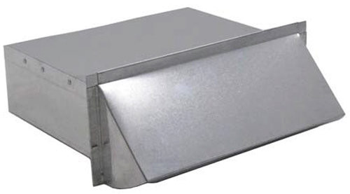 Zephyr AK00041 3 1/4 x 10 inch Rectangular Exhaust Wall Cap with Built-in Damper and Bird Screen