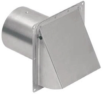 Zephyr AK00044 8 inch Round Exhaust Wall Cap with Built-in Damper and Bird Screen