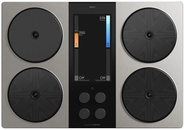 Zephyr ZHCT130AC Hypercore Induction Cooktop, 30In, Charcoal, Requires Battery, Unisex