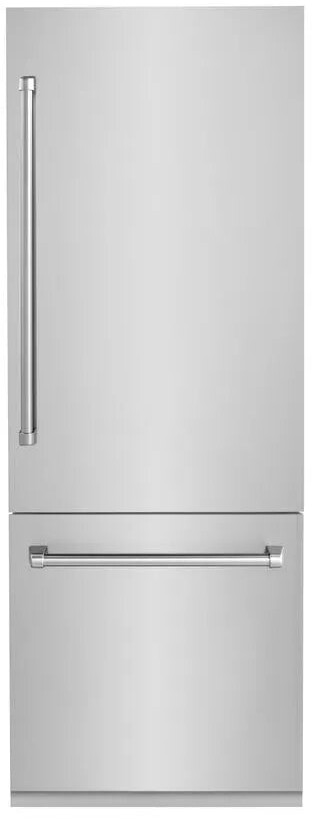 ZLINE RBIV30430 30 inch Built-In Bottom Freezer Refrigerator with 16.1 cu. ft. Capacity, Flex Drawer, Internal Water Dispenser (Stainless Steel)
