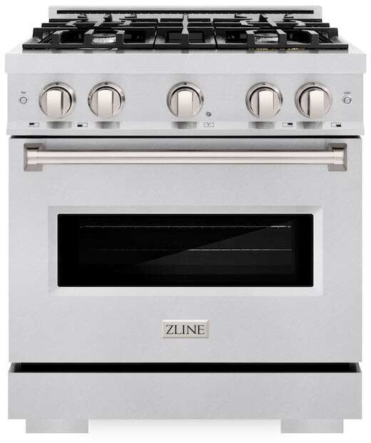 ZLINE CDRS30 30 inch Classic Series Dual Fuel Range with 4 Burners, 4.2 cu. ft. Oven Capacity, Convection Cooking and Auto-Reignition (Satin Stainless Steel)