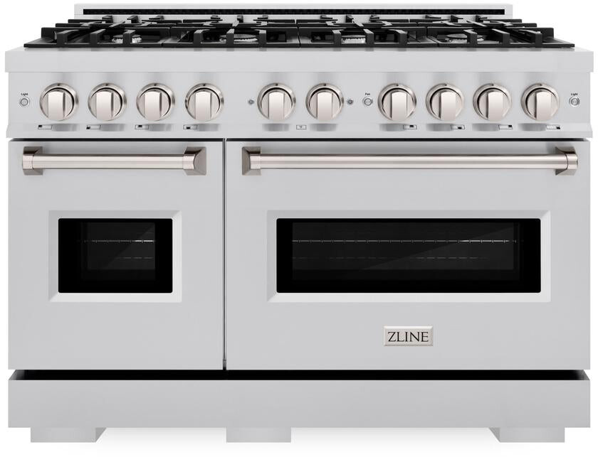 ZLINE CDR48 48 inch Classic Series Dual Fuel Range with 8 Burners, 6.7 cu. ft. Total Oven Capacity, Convection Cooking and Auto-Reignition (Stainless Steel)