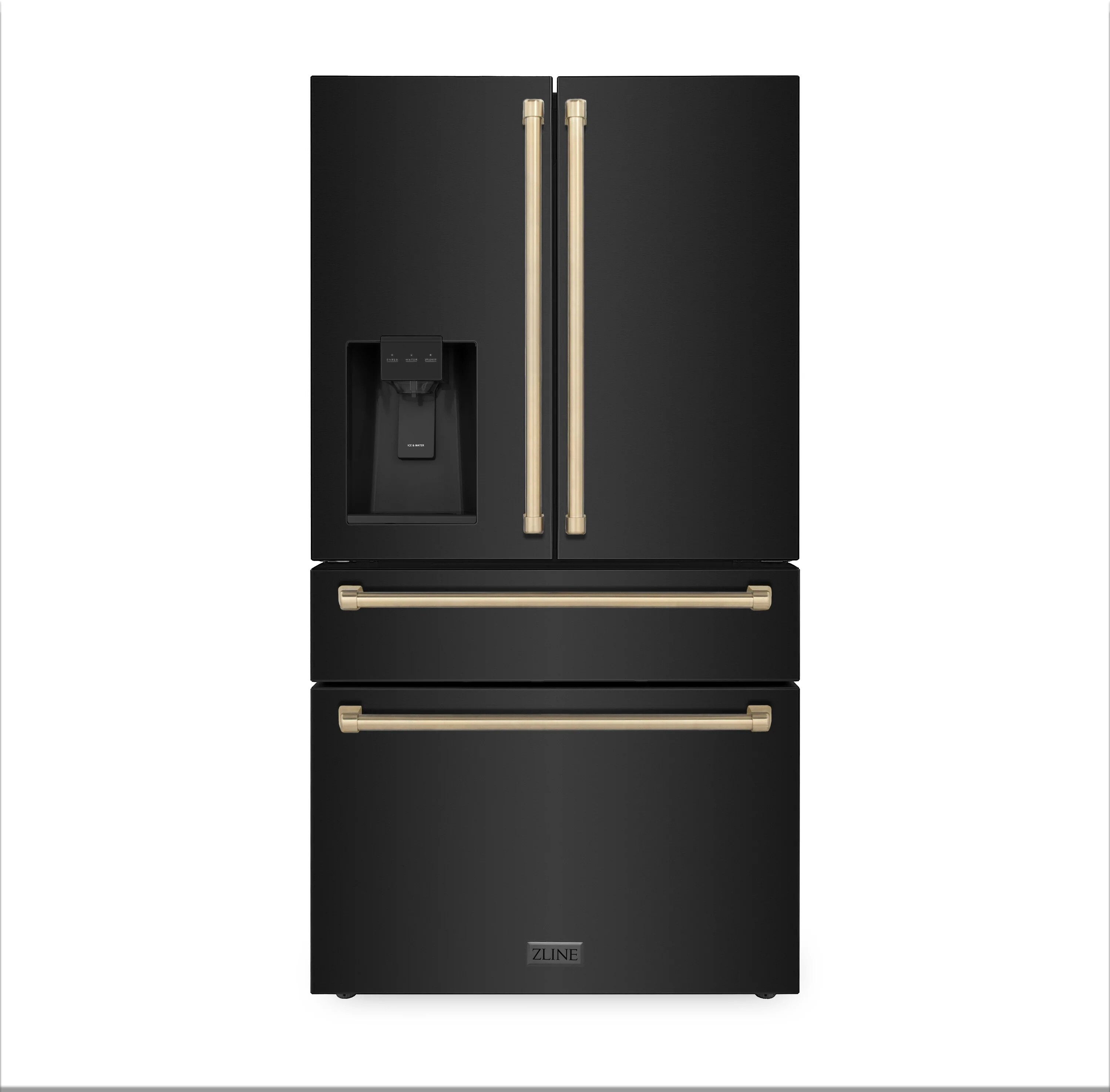 ZLINE 36 Inch 36"" Counter Depth French Door Refrigerator RFMZW36BSCB -  RFMZ-W-36-BS-CB