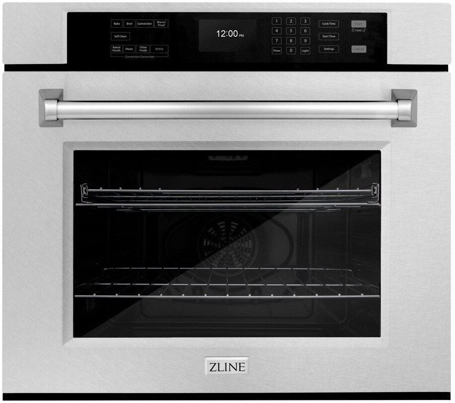 ZLINE WASS30 30 inch Single Wall Oven with 5 cu. ft. Capacity, True Convection, Air Fry Mode and Self Clean (Satin Stainless Steel)