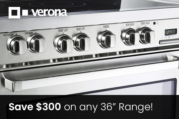 Verona VPFSGG365SS 36 Inch Freestanding Gas Range with 5 Sealed Burners