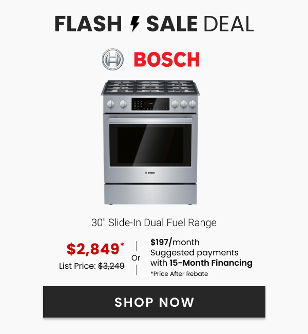 Bosch 30" Slide-in Dual Fuel Range