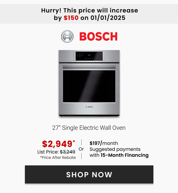 Bosch 27" Single Electric Wall Oven