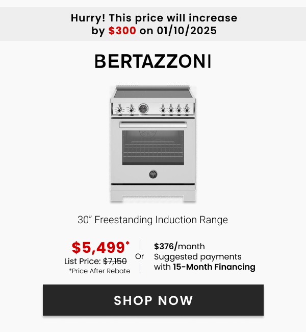 Bertazzoni 30" Freestanding Induction Range