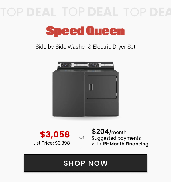 Speed Queen Side-by-Side Washer & Electric Dryer Set