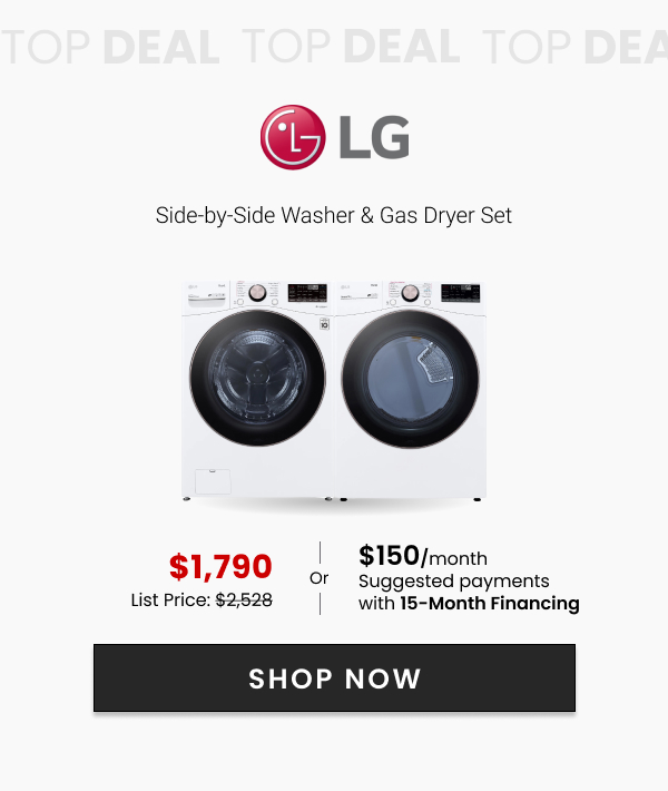 LG Side-by-Side Washer & Gas Dryer Set