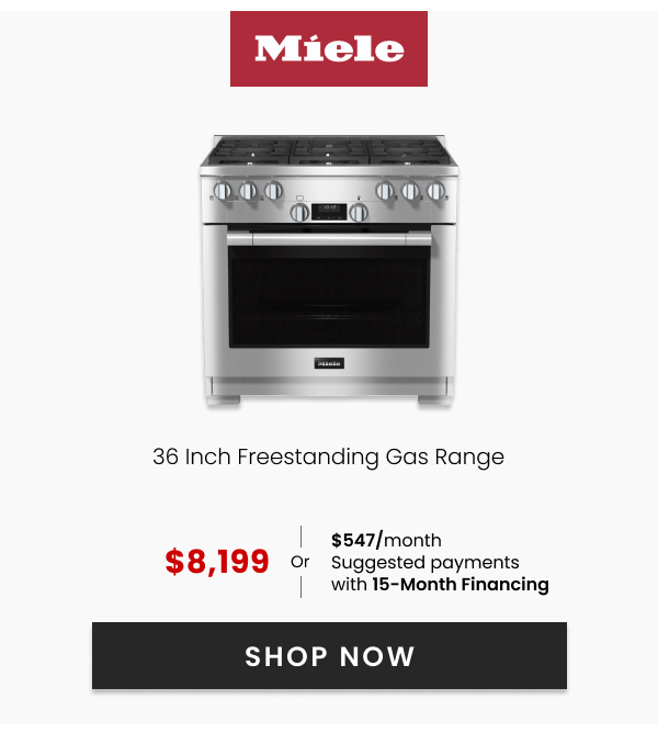 Miele 36" Freestanding Gas Range