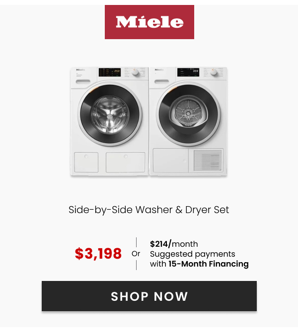 Miele Side-by-Side Washer & Dryer Set