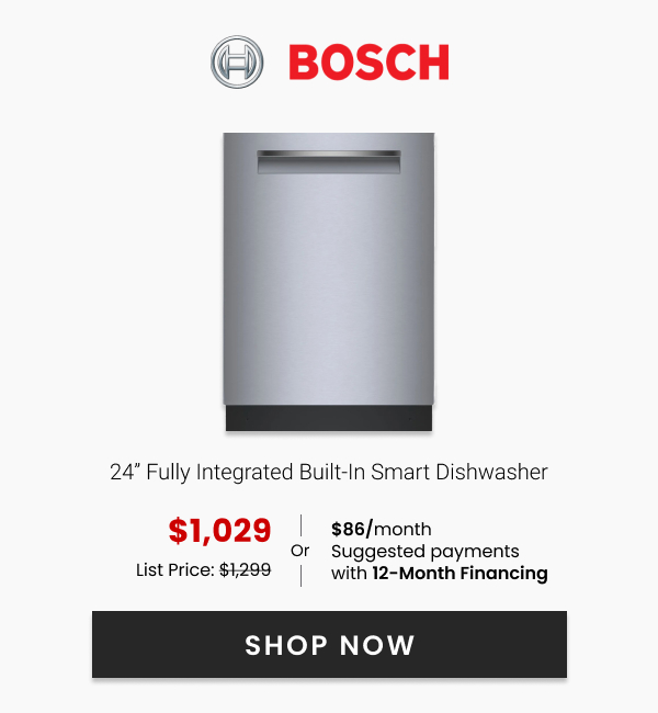 Bosch Fully Integrated Built-In Smart Dishwasher