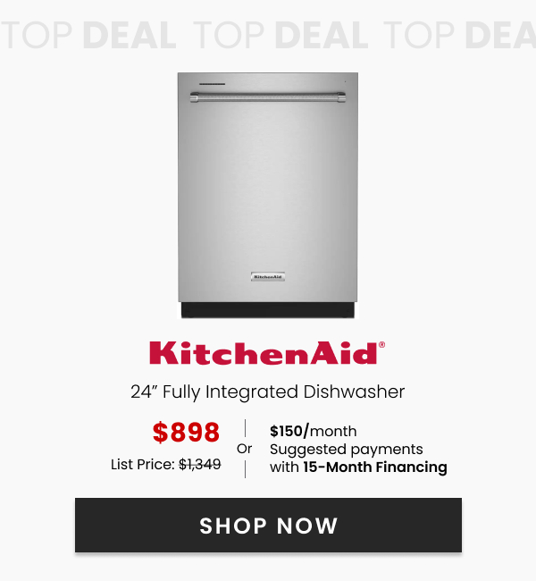 KitchenAid 24 Inch Fully Integrated Dishwasher