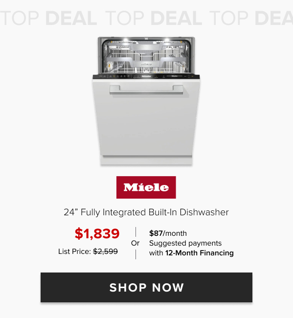 Miele 24" Fully Integrated Built-In Dishwasher