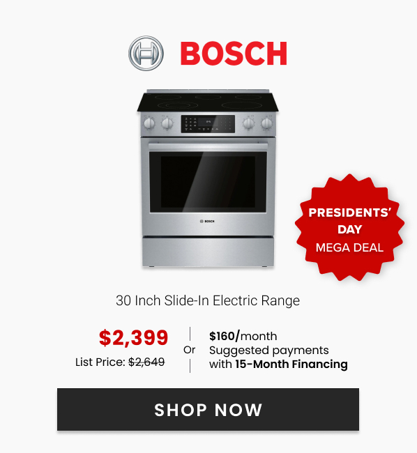 Bosch 30" Slide-In Electric Range