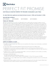 Electrolux: Cooktop Perfect Fit Promise - Save $100
