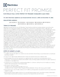 Electrolux: Wall Oven Perfect Fit Promise - Save $300