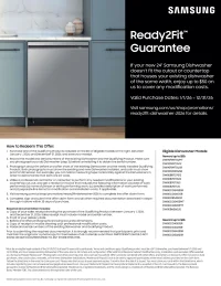 Samsung: Dishwasher Ready 2 Fit Guarantee - Save up to $50