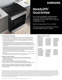 Samsung: Ready 2 Fit Guarantee Ranges - Save $100