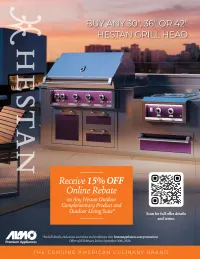 Hestan: 15% Off Outdoor Products with Purchase of Qualifying Grill Head