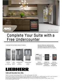 Liebherr: Free Undercounter Refrigerator with Purchase of 2+ Monolith Models