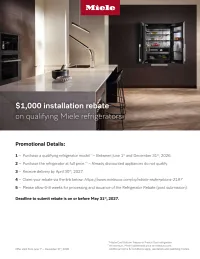 Miele: MasterCool 3 Refrigeration $1,000 Installation Savings