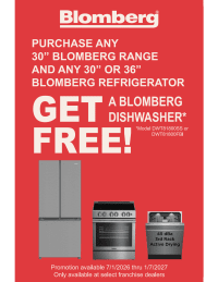 Blomberg: Free Dishwasher with Purchase of Qualifying Range + Refrigerator