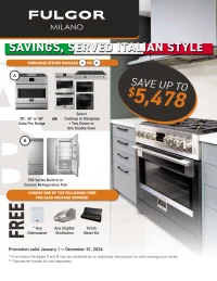 Fulgor Milano: Free item with purchase of Qualifying Package. Save up to $5,478