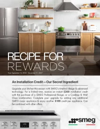 Smeg: $200+ Instant Installation Rebate with Purchase of Qualifying Cooking items