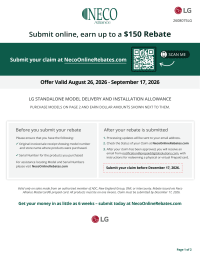 LG: Installation Allowance save $150