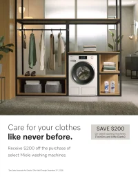 Miele: $200 Off Purchase of Select Miele Washing Machines
