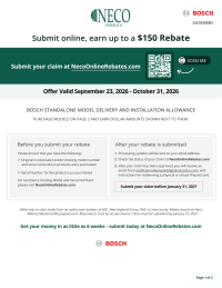 Bosch: Installation Allowance save up to $150