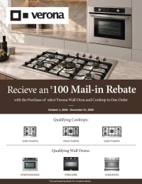Verona: Save $100 on Purchase of Wall Oven Plus Cooktop